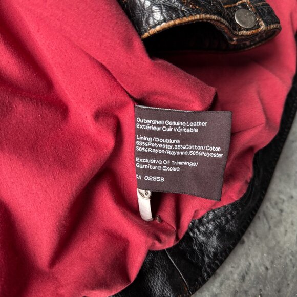 DANIER - Distressed Mens Leather Moto Jacket - 2XLT - Picture 10 of 10